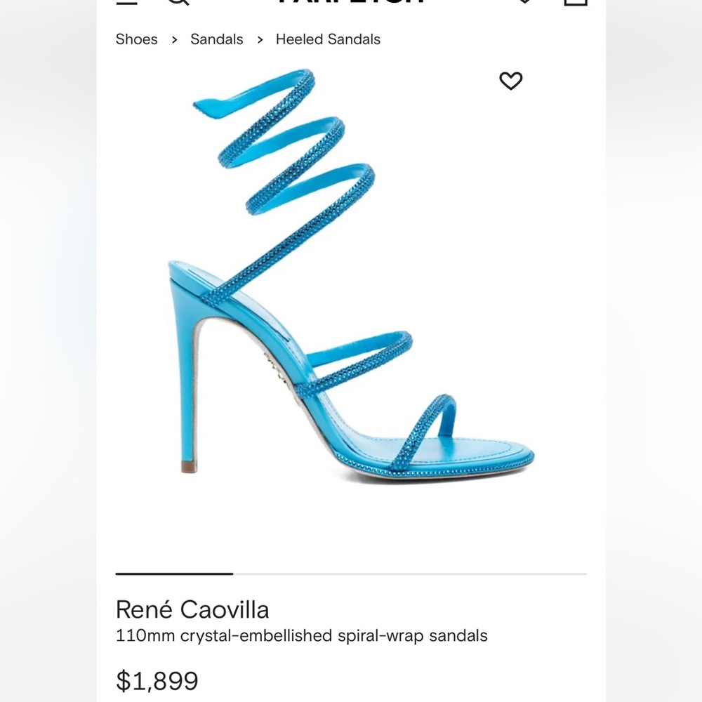 Rene Caovilla Turquoise Spiral Heels